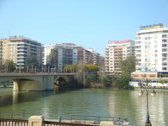 Plaza de Cuba in Seville, main entrance to the Los Remedios neighborhood