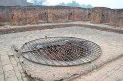 Ancient well inside Nalanda Mahavihara