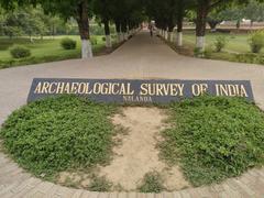 Archeological Survey of India board in Nalanda