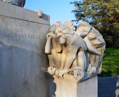 Detail of La Fontaine aux Singes sculpture in Lausanne