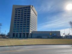 Exterior of Federal Reserve building in Kansas City, Missouri, taken in January 2023