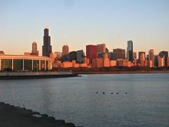 Chicago skyline with Shedd Aquarium