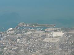 Chicago aerial view from a commercial flight