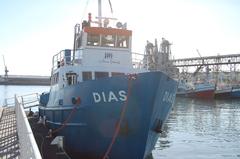 boat transporting supplies to Robben Island