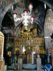 Monastery church interior in Langovardas Monastery, Paros