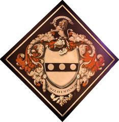 Funeral hatchment for John Penn in St Giles' church, Stoke Poges, Buckinghamshire, UK