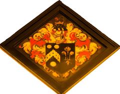 Funeral hatchment for Mr Woolhouse in St Giles' Church, Stoke Poges, Buckinghamshire