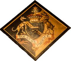 Funeral hatchment for Thomas Dawson in St. Giles' Church, Stoke Poges, Buckinghamshire.