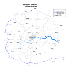 London Ringway 4 Plan from the late 1960s