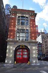 Ghostbusters Building in New York City with a clear blue sky