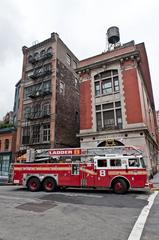 NYFD Hook & Ladder Engine 8 on a city street