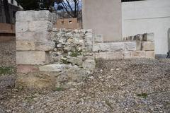 11–12th century fortified house with parts of Greek city wall in Marseille