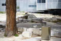 Channel to the freshwater pool in Jardin des Vestiges, Marseille