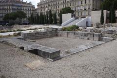 Northern Greek city tower of Massilia viewed from northeast