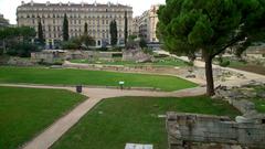 Ancient port of Marseille with historical ruins