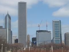 Grant Park North Chicago skyline with prominent buildings