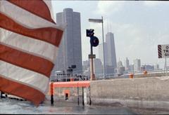 Skyline of Chicago with Buckingham Fountain in the foreground