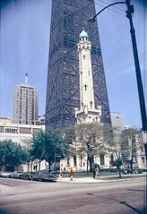 Chicago cityscape in 1973 with buildings and streets