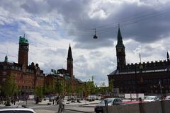 Copenhagen cityscape with historic buildings and waterfront