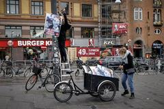 Election posters in Copenhagen for Denmark's municipal and regional elections