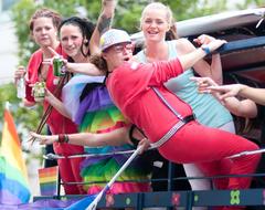 women celebrating Copenhagen Pride Parade 2010