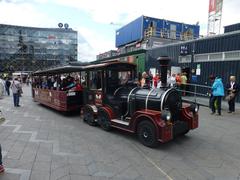 Trackless trains of Copenhagen Train Tours at Rådhuspladsen