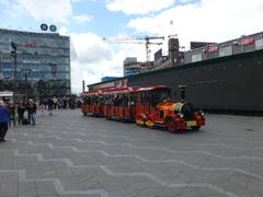 Trackless trains of Copenhagen Train Tours at Rådhuspladsen