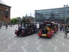 Trackless trains of Copenhagen Train Tours at Rådhuspladsen