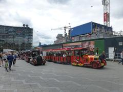 Trackless trains at Rådhuspladsen, Copenhagen