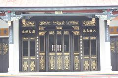 Beautiful decorated doors at Cheng Hoon Teng Temple