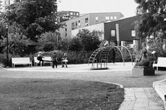 Marabouparken at night in Sundbyberg, Sweden