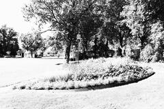 Marabouparken park in the dark with lights