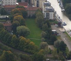 Aerial view of Marabouparken in Sundbyberg