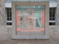 Berardo Museum neon sign Belem Lisbon