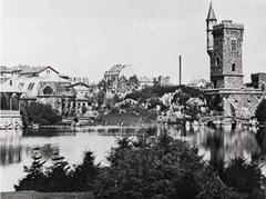 1878 Frankfurt Zoo aquarium and tower