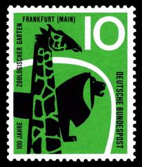 100 years of zoological garden Frankfurt am Main commemorative stamp