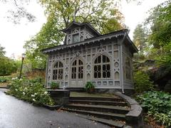 Old waiting pavilion in Korkeasaari, Finland