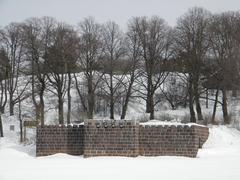 Former bear castle in Korkeasaari Zoo covered in snow