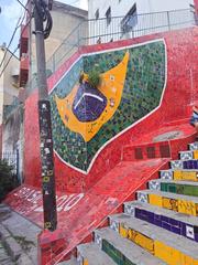 Brazil flag at Selarón Steps