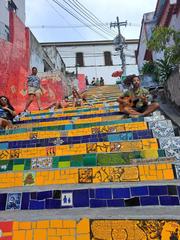 People walking on the Selarón Steps