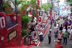 The colorful Escadaria Selarón in Rio de Janeiro