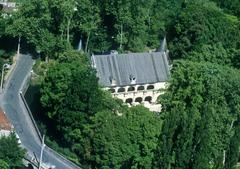 aerial view of Dampierre-sur-Boutonne castle