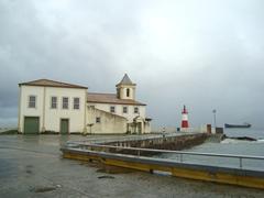 Skyline of Salvador, Bahia, Brazil with historical buildings and seafront