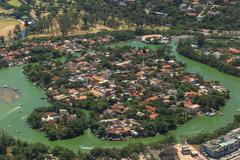 aerial view of Ilha da Gigóia in Barra da Tijuca, Rio de Janeiro