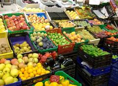 Fruits and vegetables at Castelló central market