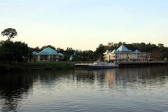 Abdul Taib Mahmud's private residence with a yacht at the jetty, viewed from Sarawak River Cruise