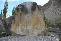 Manthal Buddha Rock in Skardu, Pakistan