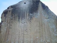 Manthal Buddha Rock monument in Skardu