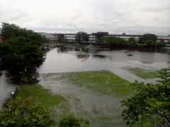 Flood at University of Nueva Caceres in the Philippines