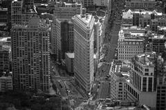 Flat Iron Building in Manhattan from the Empire State Building observation deck